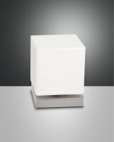 LED Tischleuchte Glas 3000K Nickel H:14 cm Modern