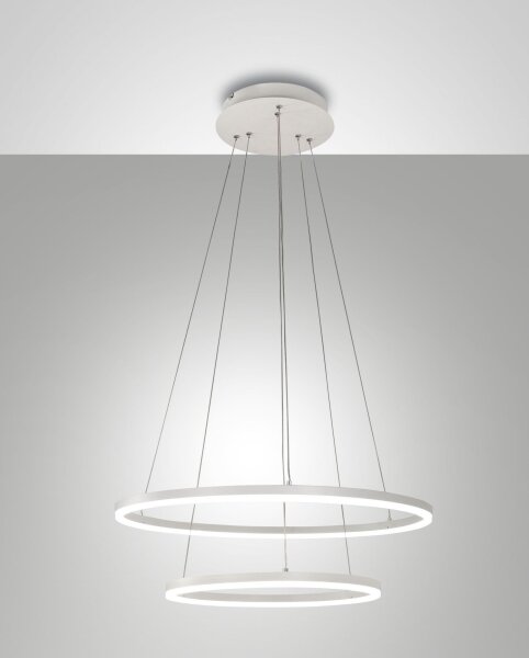 LED Hängelampe IP40 3000K Weiß Metall dimmbar Ø60 cm