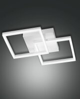 LED Deckenleuchte Aluminium 3000K Wei&szlig; dimmbar B:45 cm