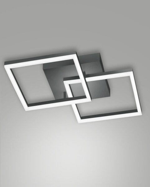 LED Deckenleuchte Aluminium 3000K Anthrazit H:10 cm