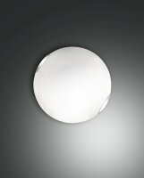 Deckenleuchte Glas E27 Weiß Nickel blendarm B:30 cm