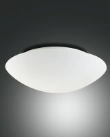 Deckenleuchte Glas Metall E27 Weiß B:46 cm dekorativ