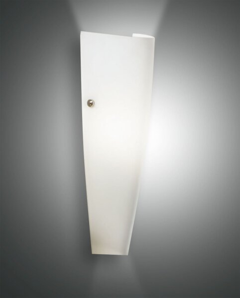 Wandleuchte Glas IP44 E27 Weiß B:13 cm dimmbar blendarm