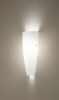 Wandleuchte Glas IP44 E27 Weiß B:13 cm dimmbar...