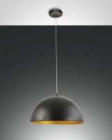 Hängelampe Schwarz Metall E27 rund Ø40 cm...