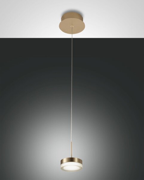 LED Pendelleuchte Messing 3000K rund Ø10 cm 750 lm