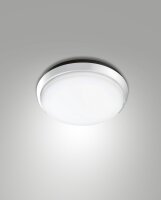 LED Deckenleuchte Aluminium IP54 3000K Wei&szlig; rund &Oslash;24 cm