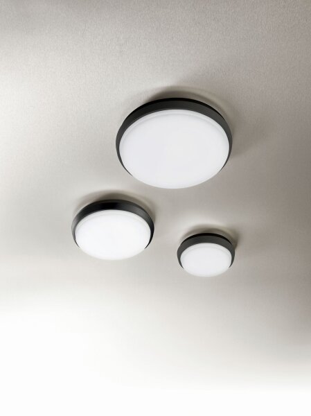 LED Deckenleuchte IP54 3000K Aluminium Weiß Schwarz