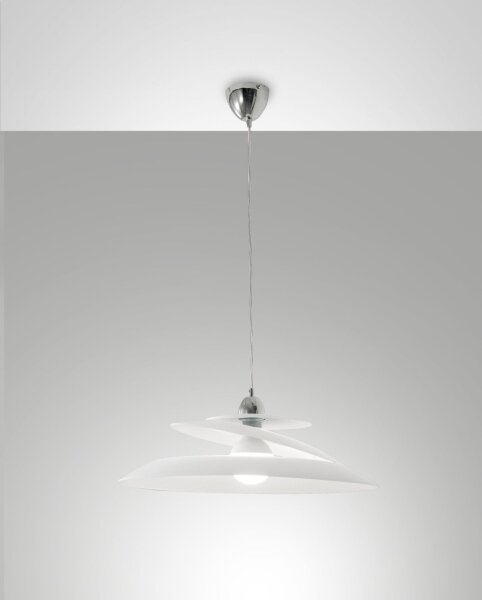 Hängelampe Chrom E27 Glas dimmbar blendarm Ø53 cm rund