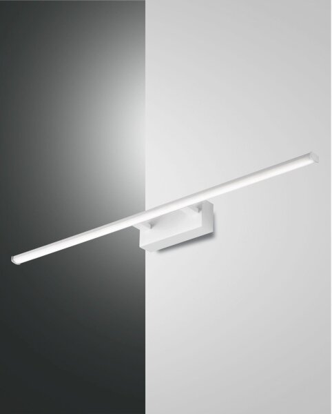 LED Wandleuchte IP44 3000K Metall Weiß B:75 cm 1850 lm