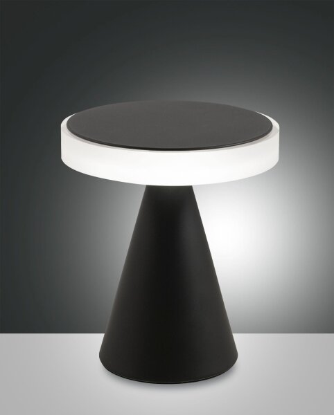 LED Tischleuchte Schwarz 3000K dimmbar H:27 cm blendarm