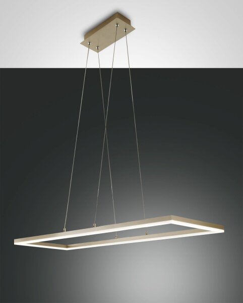LED Pendelleuchte Aluminium IP40 3000K Gold L:92 cm