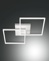 LED Deckenleuchte Aluminium 4000K Wei&szlig; dimmbar B:65 cm