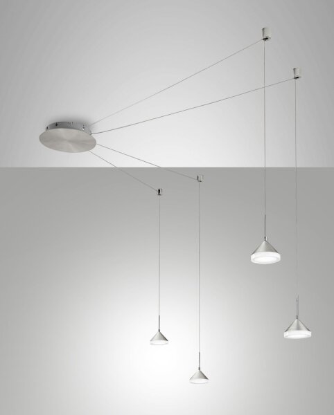 LED Pendelleuchte Nickel 3000K 3020 lm L:700 cm