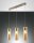 Pendelleuchte Bernstein E27 Glas Nickel L:83 cm