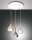 Pendelleuchte Glas Metall E27 L:50 cm blendarm rund