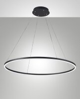 LED H&auml;ngelampe Schwarz 4000K rund &Oslash;100 cm 6700 lm