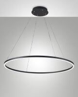 LED H&auml;ngelampe Schwarz 3000K rund &Oslash;100 cm 6300 lm