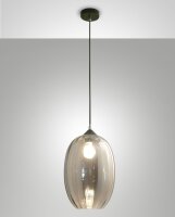 Hängelampe Rauchglas E27 blendarm Ø25 cm...