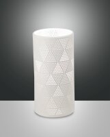 Tischleuchte Kabelschalter E14 Weiß Keramik H:20 cm