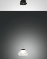 LED Pendelleuchte Glas 3000K Wei&szlig; Schwarz...