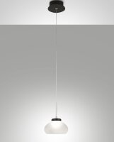 LED Hängelampe Glas 3000K Weiß Schwarz...