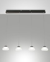 LED Hängelampe Glas Metall 3000K Weiß Schwarz...