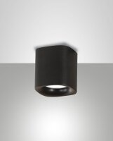 Deckenleuchte Aluminium IP44 Schwarz GU10 L:9 cm