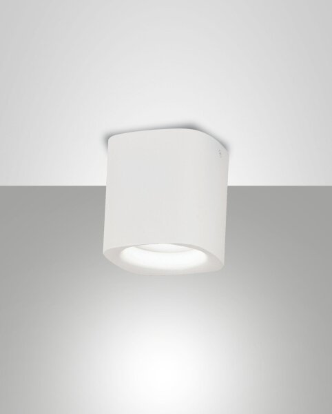 Deckenleuchte Aluminium IP44 Weiß B:9 cm GU10 blendarm