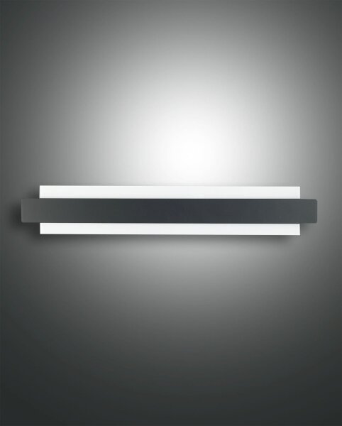 LED Wandleuchte Glas 3000K Schwarz dimmbar B:60 cm