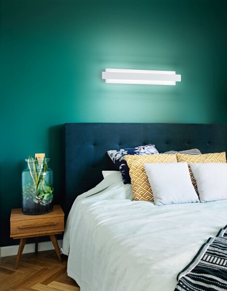 LED Wandleuchte Glas 3000K Weiß dimmbar B:60 cm