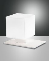 Tischleuchte Glas G9 Weiß H:13 cm dimmbar blendarm