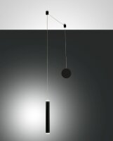 LED Pendelleuchte Schwarz Metall 3000K L:3,7 cm