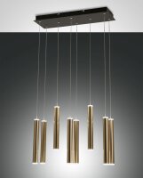 LED Hängelampe Gold 3000K Schwarz L:60 cm dekorativ