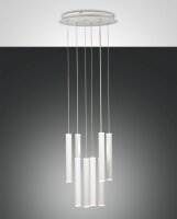 LED H&auml;ngelampe Wei&szlig; Metall 3000K L:40 cm rund Modern