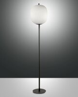 Stehleuchte Glas E27 Weiß 178 cm Schwarz dekorativ