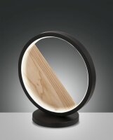 LED Tischleuchte Holz 3000K 35 cm Schwarz dimmbar
