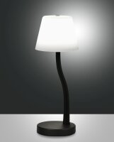 LED Tischleuchte Glas 3000K Weiß Schwarz H:32,5 cm