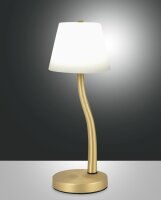 LED Tischleuchte Glas 3000K dimmbar Weiß H:32,5 cm