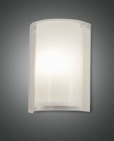 Wandleuchte Glas Metall E27 Wei&szlig; T:11,5 cm dekorativ