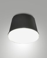 LED Akku Deckenlampe IP54 3000K Metall Schwarz blendarm