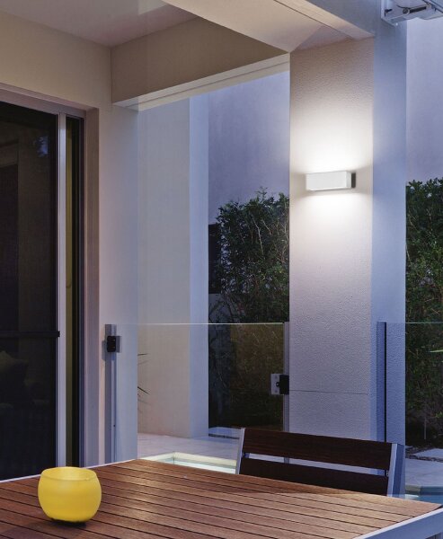 LED Wandleuchte Aluminium IP54 Up Down 3000K Weiß