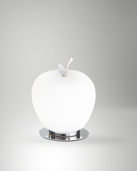 LED Tischleuchte Chrom 3000K Glas Metall H:17 cm