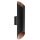 Applique Up Down LED Ext&eacute;rieur Agolada Cuivre 2-Flmg