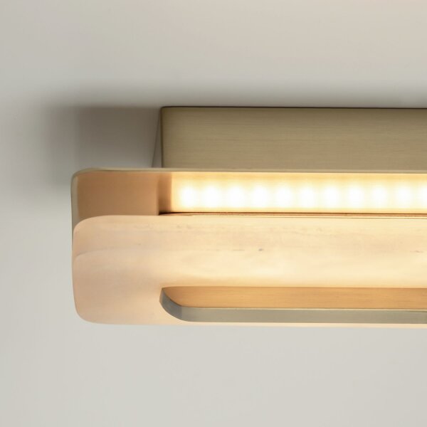 LED Wandlampe Alabaster Glas B:60 cm 3000 K indirekt