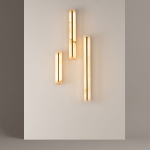 LED Wandlampe Alabaster Glas B:60 cm 3000 K indirekt