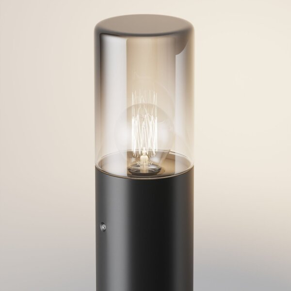 Pollerleuchte Aluminium Glas IP54 80 cm E27 blendarm