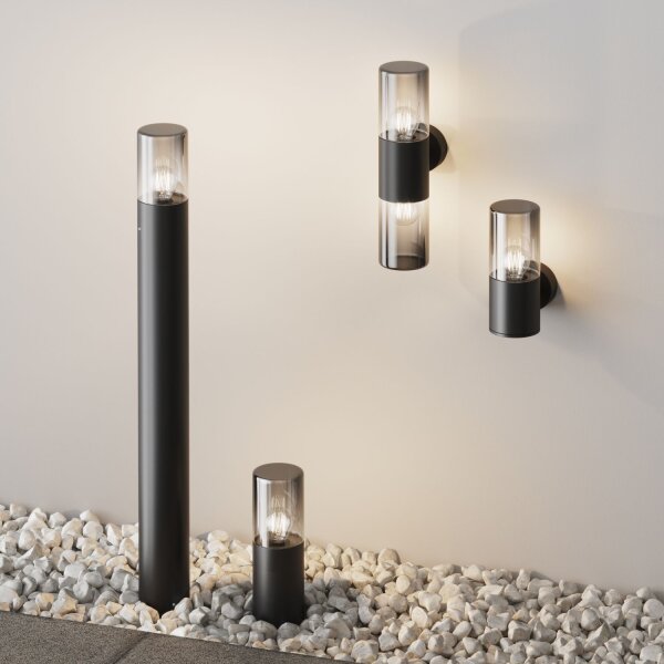 Wandlampe Aluminium Glas IP54 H:21 cm E27 blendarm