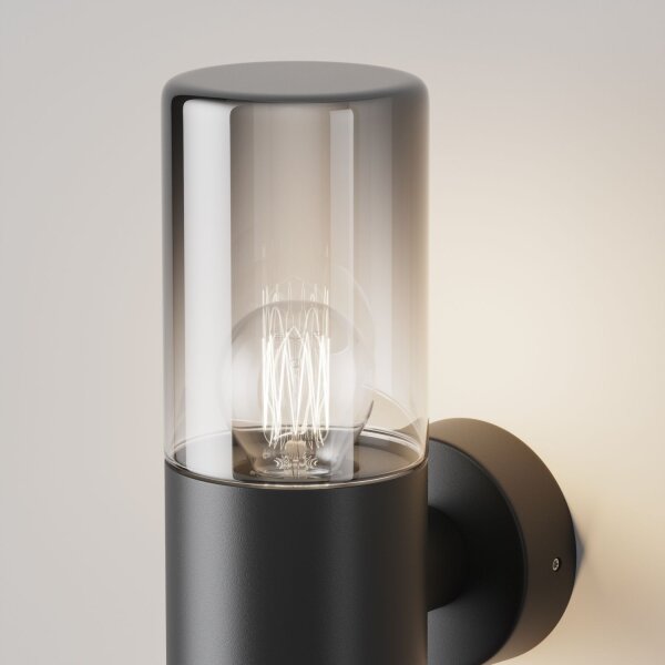 Up Down Wandlampe Aluminium Glas IP54 E27 blendarm