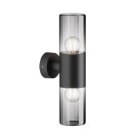 Up Down Wandlampe Aluminium Glas IP54 E27 blendarm